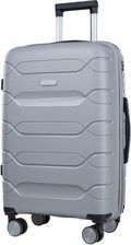 Zdjęcie Walizka Średnia Podróżna Na Kółkach Twarda Lekka Puccini Szara PP020B-1-4 - Pyzdry