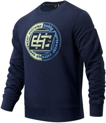 Bluza Męska Extreme Hobby Bez Kaptura Slant Niebieska