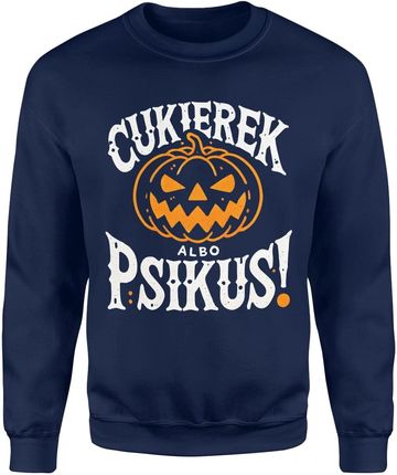 Cukierek albo psikus dynia Męska bluza (M, Szary) - zdjęcie 2