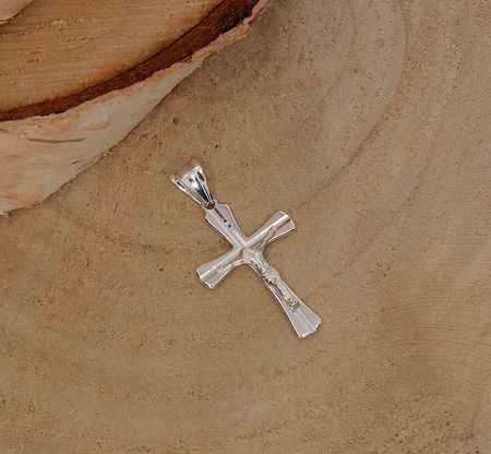 Abrasar Męski Krzyżyk Srebrny 925 Wisiorek Zawieszka Krzyż Do Łańcuszka - zdjęcie 2