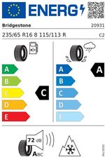 Bridgestone Duravis Van Winter 235/65R16 115R