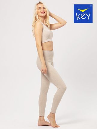 Legginsy damskie KEY LXL-729/3 Hot Touch beżowe XL