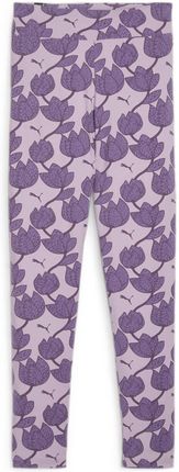 Legginsy dziewczęce Puma ESS+ BLOSSOM AOP fioletowe 67940660