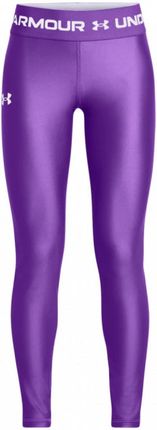 Dziewczęce legginsy treningowe Under Armour HeatGear Armour Leggings - fioletowe