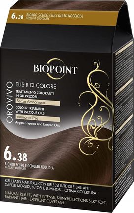 Biopoint Farba Olejkowa Do Włosów 6.38 Blond Czekoladowo-Orzechowy