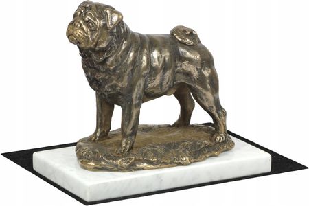 Art Dog Mops Pug Figurka Psa Na Biurko Statuetka Posąg Rzeźba 16529627505