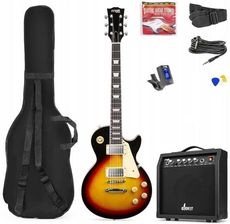 Gitara elektryczna GigKit w stylu LP Sunburst+ wzmacniacz+ dodatki