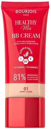 Bourjois Healthy Mix krem BB 001 Ivory 30ml z kompleksem witamin C, E i B5