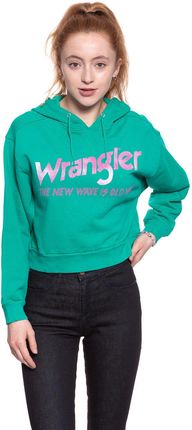 BLUZA WRANGLER DAMSKA CROP HOODIE SPECTRA GREEN W6068IGWB