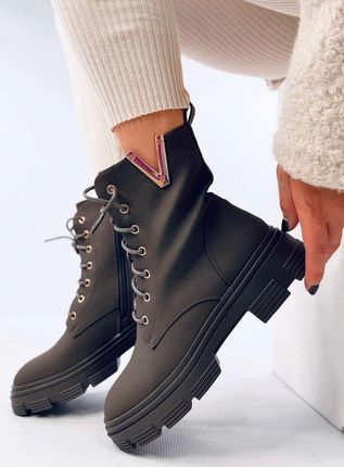 Botki militarne sznurowane CLEND KHAKI 40 - zdjęcie 3