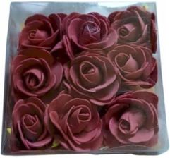 Zdjęcie Home Accents Dekoracyjne Róże Pianka 9 Sztuk Bordowe - Nowe Brzesko