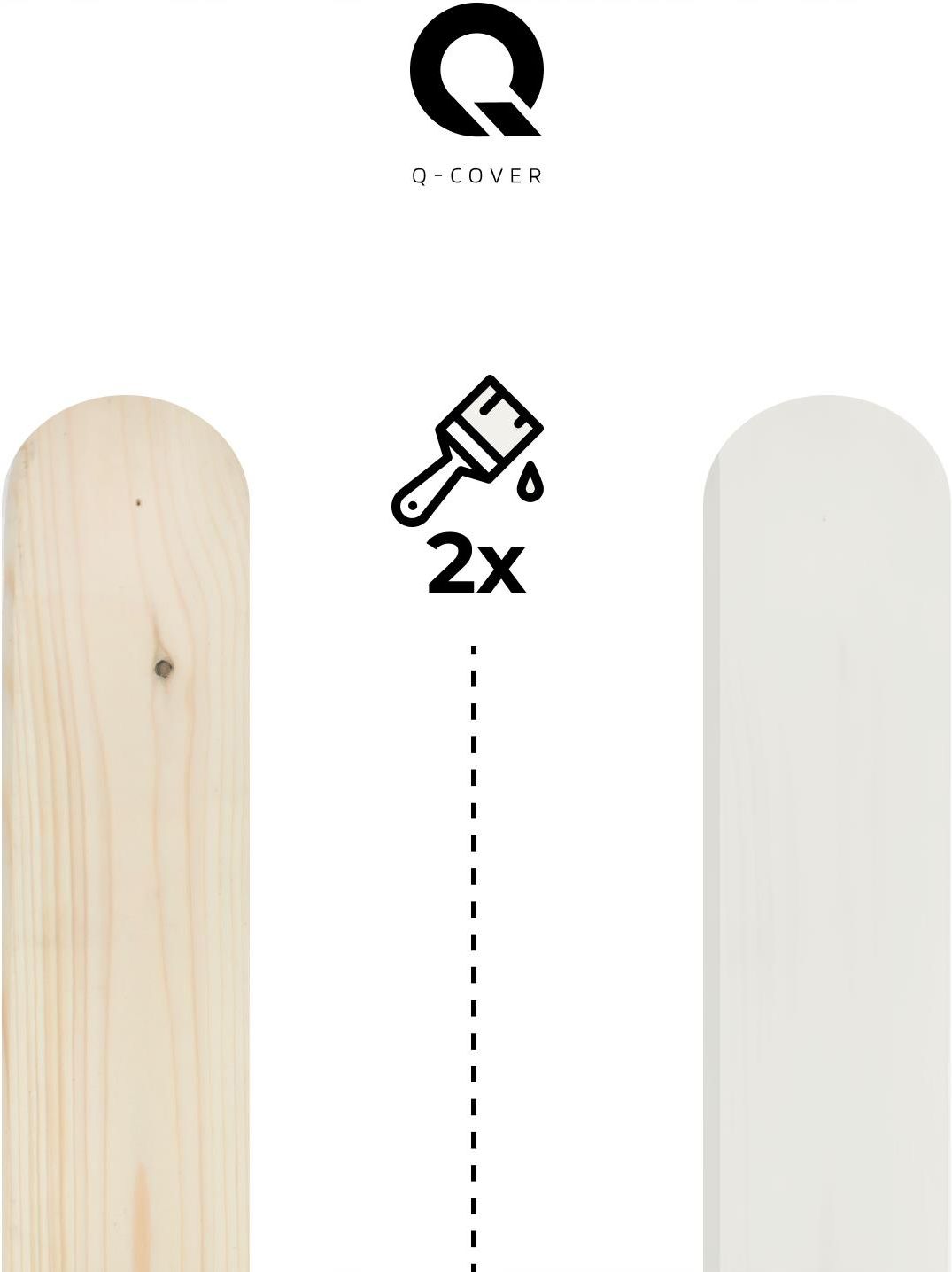 Farba QCover Farba Kryjąca Do Drewna Drzwi Renowacji Ral 9016 Biały