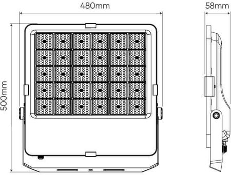 Naświetlacz 400W 4000K Led Line Prime Floodlight 60° - zdjęcie 2