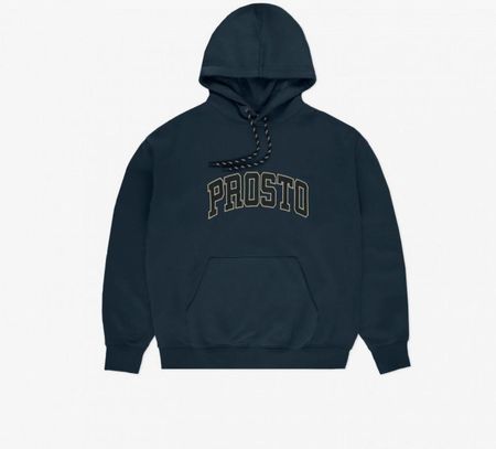 Męska bluza dresowa nierozpinana z kapturem Prosto Hoodie College99 - granatowa