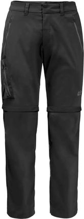 Jack Wolfskin Overland Zip Away Pants M 1506113-6000 : Kolor - Czarne, Rozmiar - 56