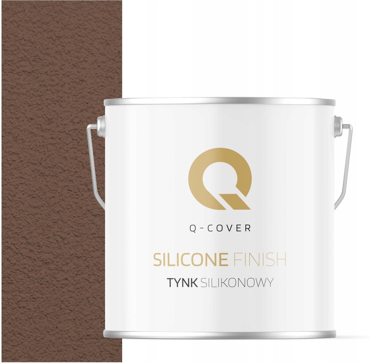 Tynk QCover Tynk Silikonowy Elewacyjny Czekoladowy 7kg Granulacja 3mm
