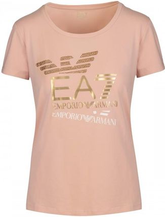 EMPORIO ARMANI EA7 markowy damski t-shirt SILVER PINK