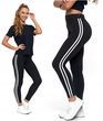 Moraj Legginsy długie z Lampasem Mocno Kryjące 1200-016 Czarne L/XL