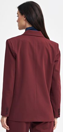 Marynarka oversize, dwurzędowa - bordo - Z69 (kolor bordo, rozmiar 40) - zdjęcie 3