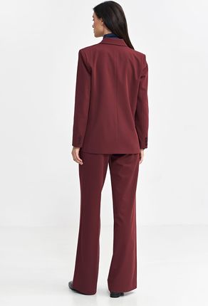 Marynarka oversize, dwurzędowa - bordo - Z69 (kolor bordo, rozmiar 40) - zdjęcie 4