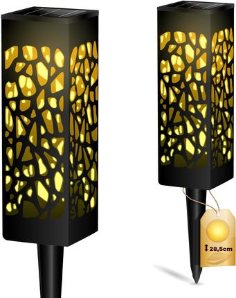 Lampa Solarna Ogrodowa Azure Led 3000K Ip44 Słupek Ażurowy Lumiled