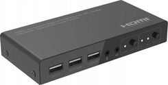 Microconnect System przekazu sygnału AV MC-HDMIKVM0201-4K przełącznik KVM Czarny (MCHDMIKVM02014K)