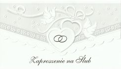 Zdjęcie KARNET ZAPROSZENIE NA ŚLUB + KOPERTA 10 SZT. - Płock