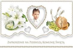 Zdjęcie Zaproszenie na I Komunię Świętą nr 61 zestaw 10 sztuk - Opalenica