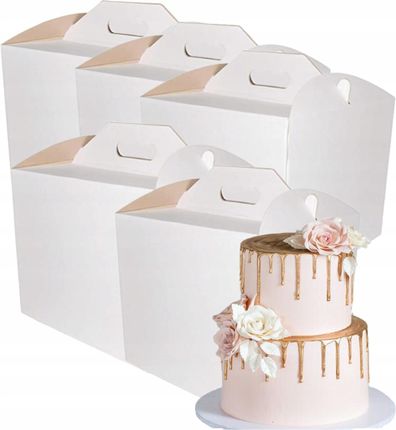 Pudełko na ciasto chrzest wesele karton na tort opakowanie 28x28x25 Solidny