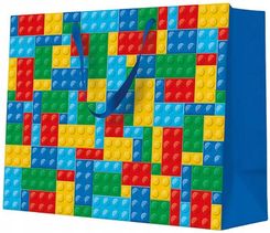 Zdjęcie Torebka prezentowa papierowa kolorowa bloki klocki Urodziny Dzień Dziecka - Zator