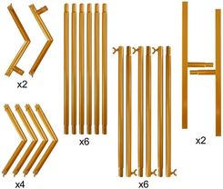 Zdjęcie Stelaż heksagonalny złoty 200x200cm - Górowo Iławeckie