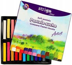 Zdjęcie Pastele suche Strigo 24 kolory, kwadratowe, do rysowania i malowania - Tczew