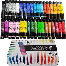 Zdjęcie Farby Akrylowe Duży Zestaw Farb Akrylowych 36x20ml Farba Akrylowa - Bisztynek