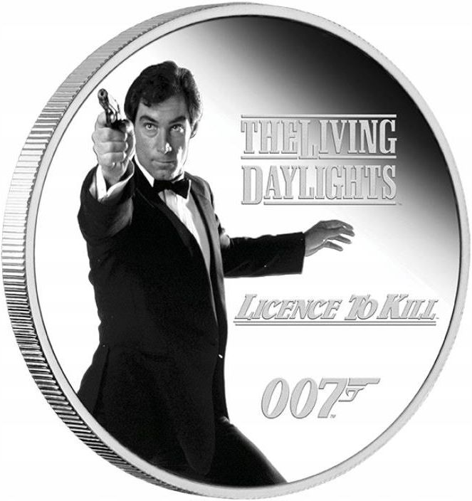 Tuvalu: James Bond Legacy 3rd issue Timothy Dalton kolorowany 1oz