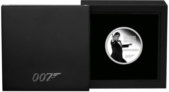 Tuvalu: James Bond Legacy 3rd issue Timothy Dalton kolorowany 1oz