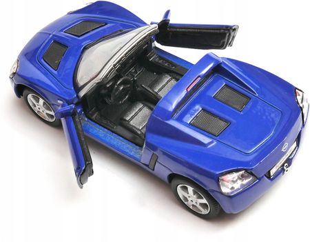 Modellino Opel Speedster 2001 Welly Scala 1:34 Colore Blu/blu - Nuovo In Confezione Originale