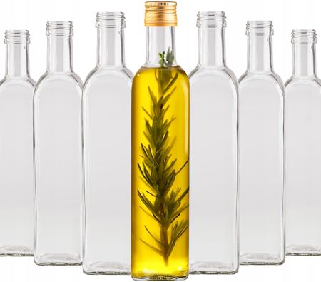 Zestaw 50x Butelki Marasca 500 ML Na Alkohol Syropy Soki Oliwę Ocet Olej