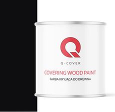 Farba Q-Cover Kryjąca Do Drewna Drzwi Renowacji Osb Mdf Ral 9005 Czarny Satyna 2.5L