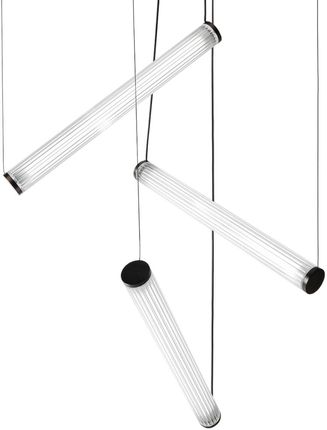 Zumaline Lampa Zwisająca Como Zuma Led 64W 2700-6500K Tubki Przezroczysty Tytanowy (1238)