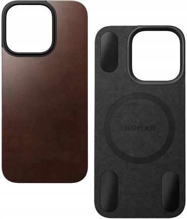 NOMAD Magnetic Leather iPhone16pro ブラウン Skórzane etui Nomad Modern Leather do MagSafe, do iPhone 16