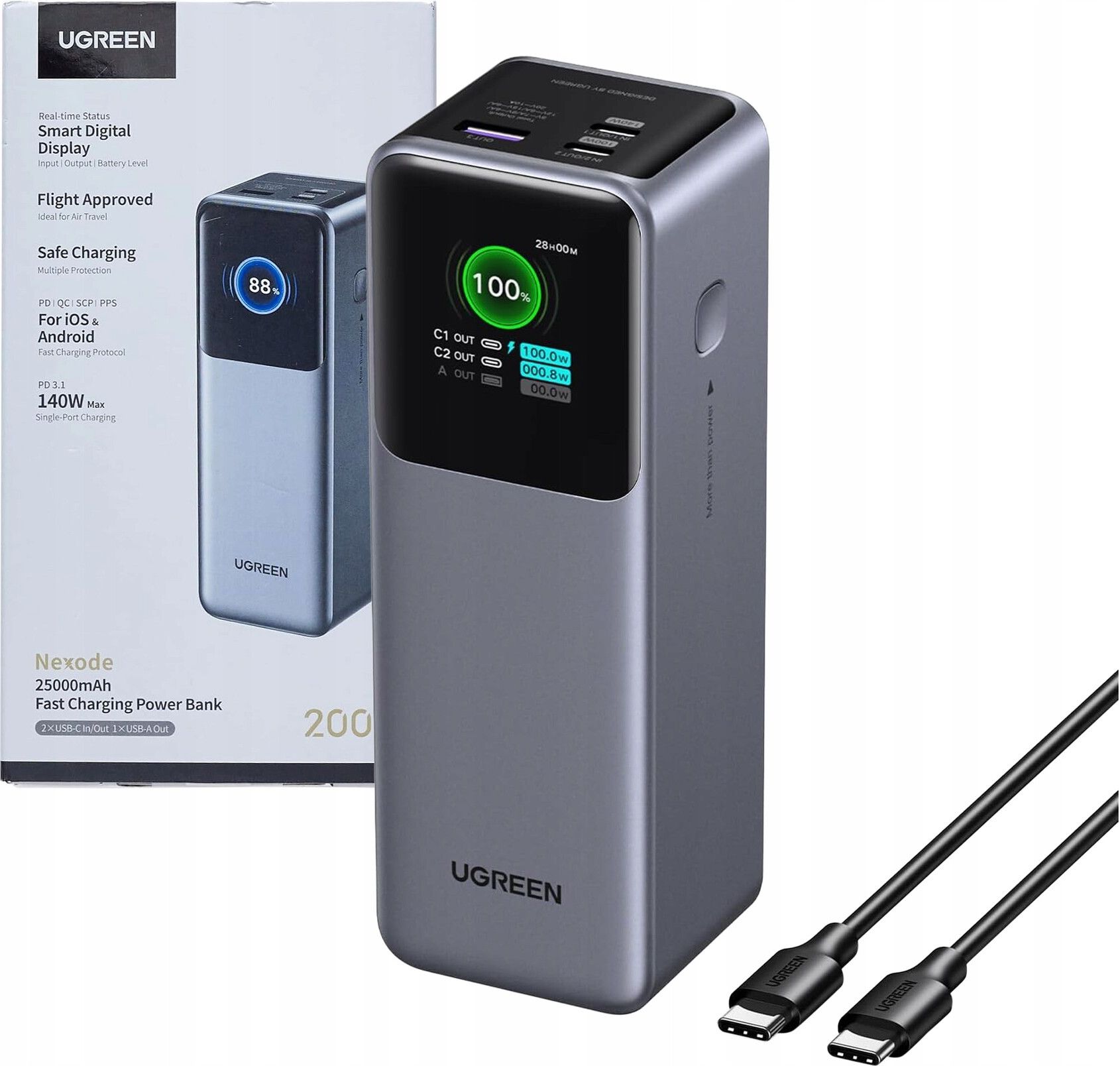 Ugreen Nexode PB722 25000mAh 200W – powerbank