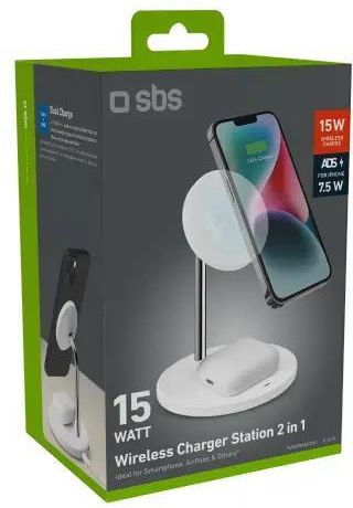 Ładowarka do telefonu Sbs 2W1 15W Magsafe Biały - Opinie i ceny na