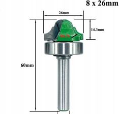 Zdjęcie Wektor Frez Kształtowy 26Mm Do Płycin Frontów Rowków Cnc (1337) - Knurów