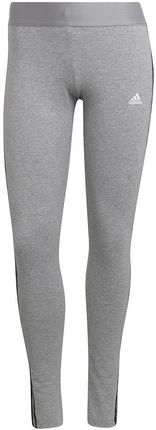 Adidas Legginsy damskie adidas Loungewear Essentials 3-Stripes szare HE7016