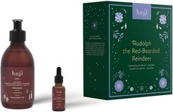Zdjęcie HAGI Men Zestaw Rudolph the Red-Bearded Reindeer Naturalny zmiękczający szampon do brody i wąsów, 300ml + Naturalny olejek do brody i wąsów, 30ml - Kozienice