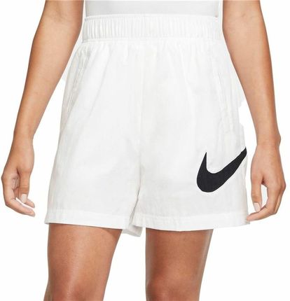 Krótkie Spodenki Sportowe Damskie Nike Sportswear Essential Biały - M