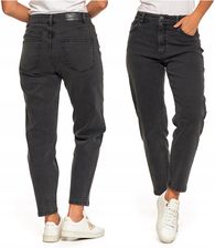 Mom Fit Spodnie Damskie Jeansowe Klasyczny Krój Moraj Bawełniane Czarne 38