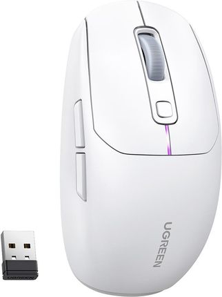 Ugreen Mysz komputerowa MU103 Bluetooth 5.0 / odbiornik USB 2.4GHz biała (AT6941876216291)