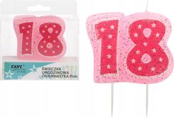 Zdjęcie Ravi Świeczka Urodzinowa Różowa 18 - Gołańcz
