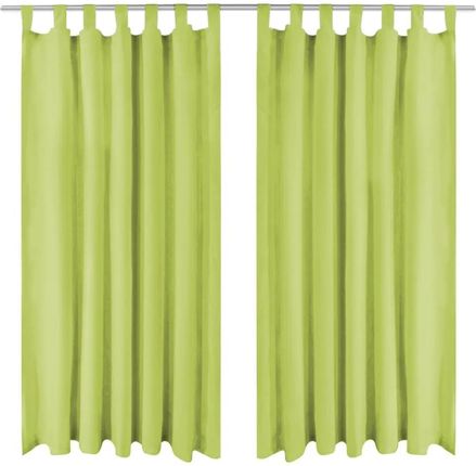 Zakito Europe Zasłony Mikrosatynowe 140X175Cm Zielone Jabłuszko Ze132222